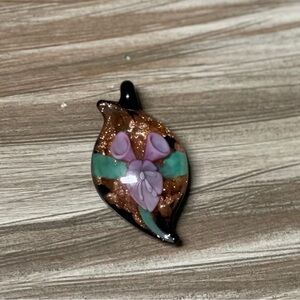 Elegant Floral Glass Pendant